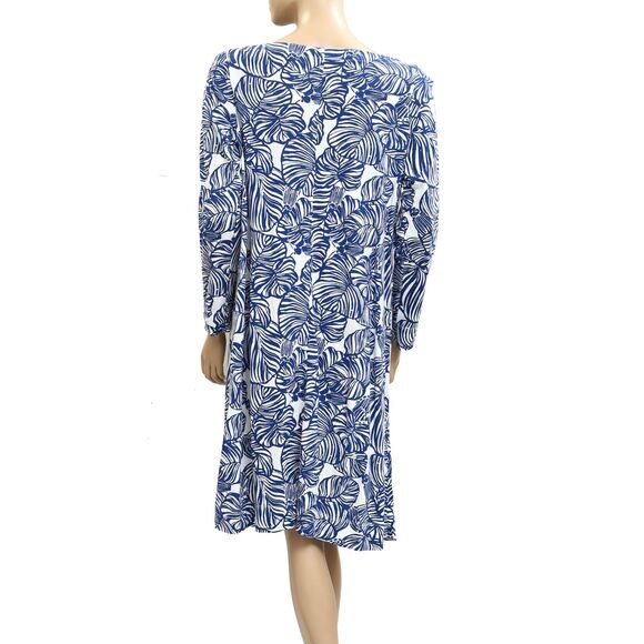 Lilly Pulitzer Tropical Printed Mini Dress White Beach Resort Cotton XL 282430 - Picture 3 of 8